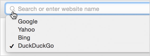 Screenshot of enabling DuckDuckGo Search in Safari.