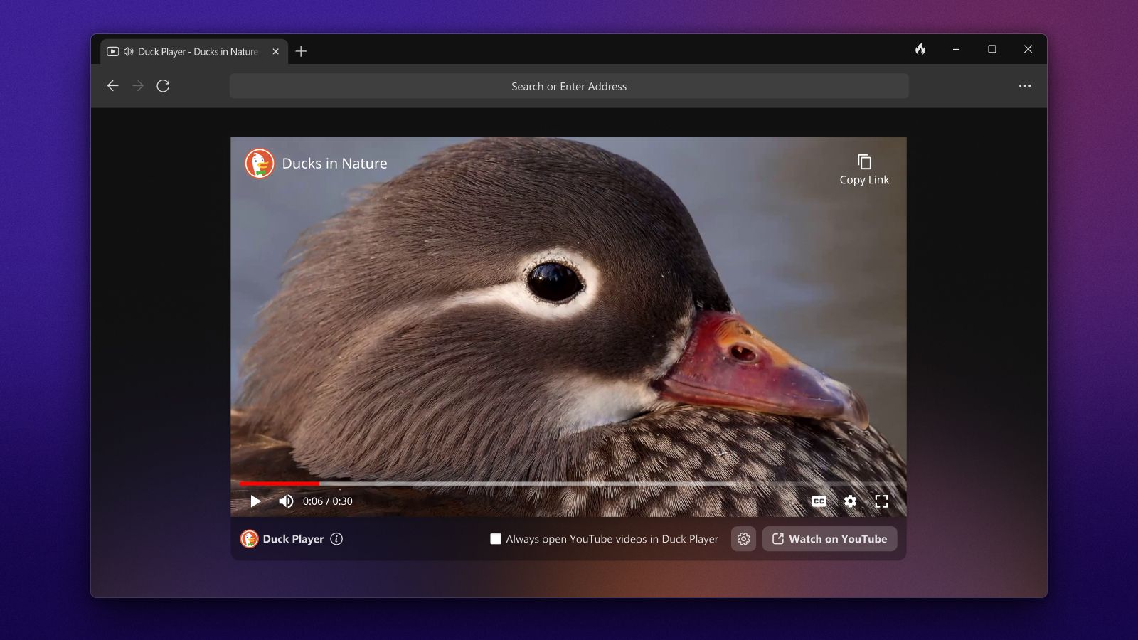 Как работает Duck Player в браузере DuckDuckGo