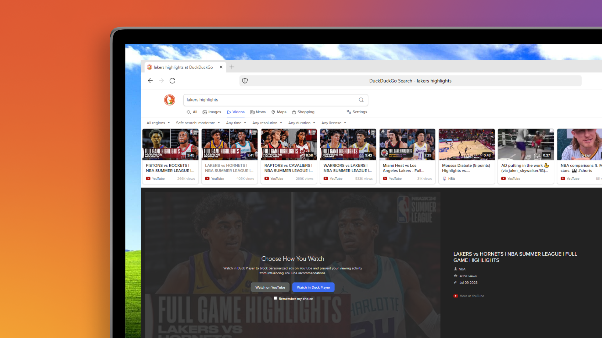 Video search results for "lakers highlights"